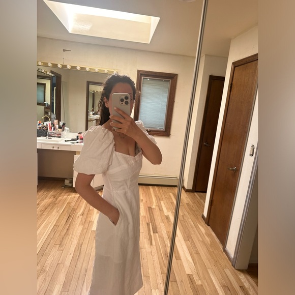 Never worn banana republic linen dress with pockets - Picture 2 of 4